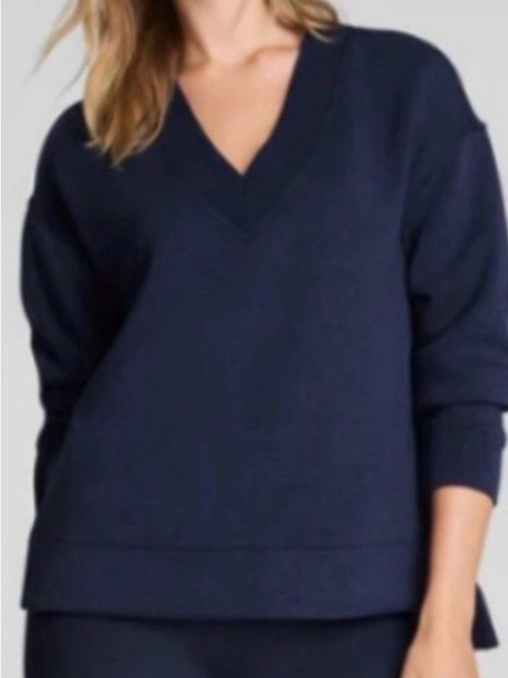 🌺HP❤️retails $246/set NWOT SET SPANX SOFTEST v neck sweater and wide leg pants - Picture 2 of 15